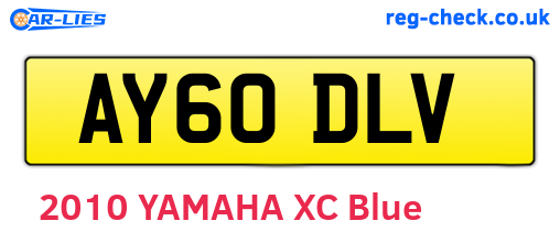 AY60DLV are the vehicle registration plates.