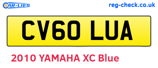 CV60LUA are the vehicle registration plates.
