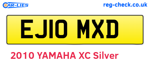 EJ10MXD are the vehicle registration plates.