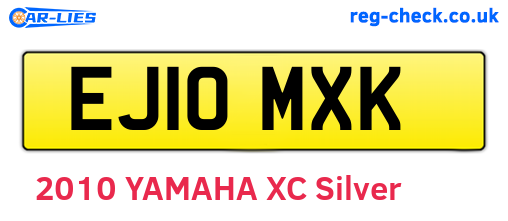 EJ10MXK are the vehicle registration plates.