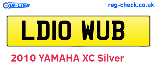 LD10WUB are the vehicle registration plates.