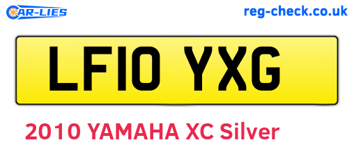 LF10YXG are the vehicle registration plates.
