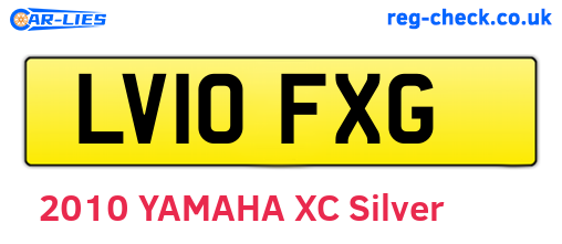 LV10FXG are the vehicle registration plates.