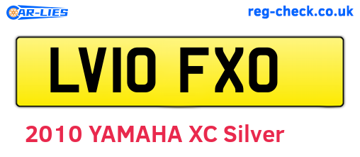 LV10FXO are the vehicle registration plates.
