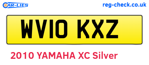 WV10KXZ are the vehicle registration plates.