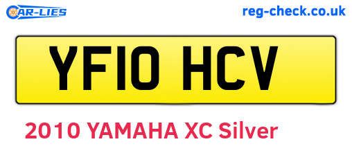 YF10HCV are the vehicle registration plates.