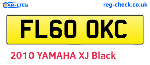 FL60OKC are the vehicle registration plates.