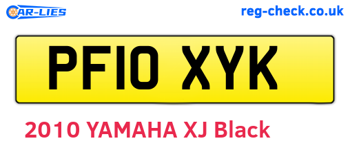PF10XYK are the vehicle registration plates.