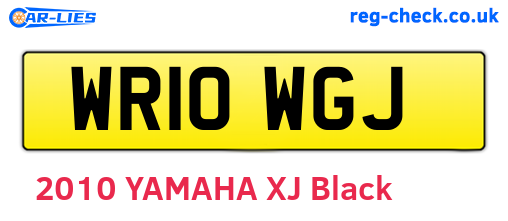 WR10WGJ are the vehicle registration plates.