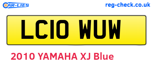 LC10WUW are the vehicle registration plates.