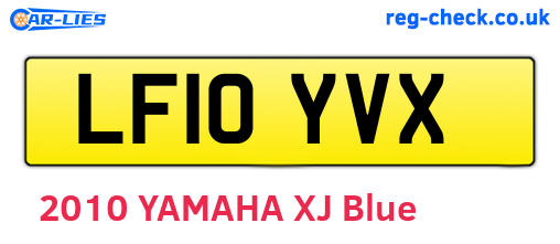 LF10YVX are the vehicle registration plates.