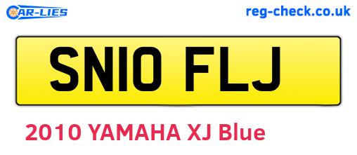 SN10FLJ are the vehicle registration plates.