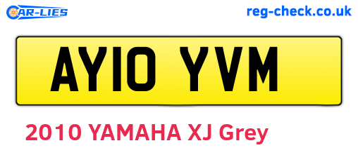 AY10YVM are the vehicle registration plates.