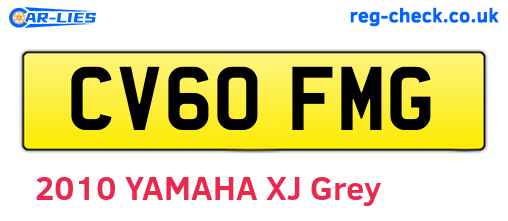 CV60FMG are the vehicle registration plates.