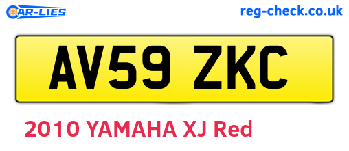 AV59ZKC are the vehicle registration plates.
