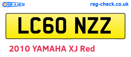 LC60NZZ are the vehicle registration plates.