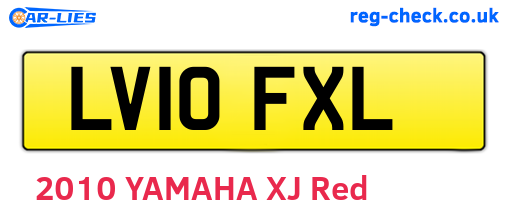 LV10FXL are the vehicle registration plates.