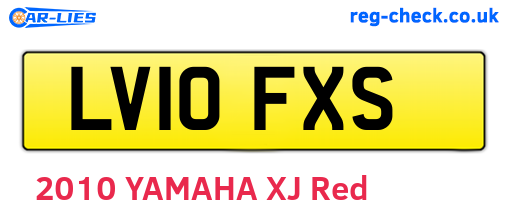 LV10FXS are the vehicle registration plates.