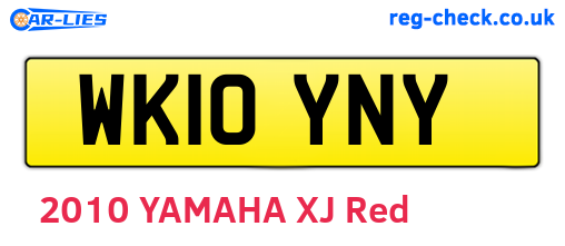 WK10YNY are the vehicle registration plates.