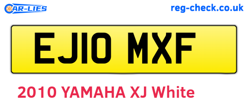 EJ10MXF are the vehicle registration plates.