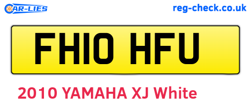 FH10HFU are the vehicle registration plates.