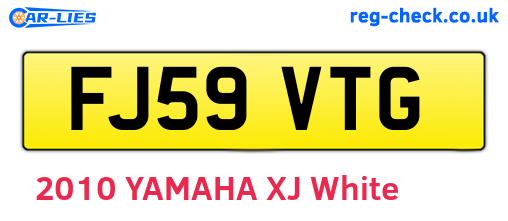 FJ59VTG are the vehicle registration plates.