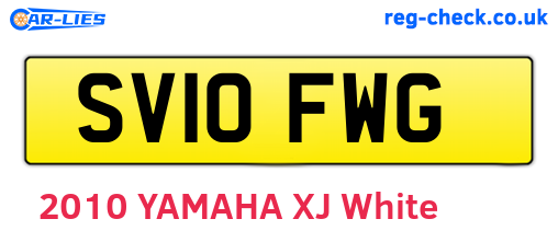 SV10FWG are the vehicle registration plates.
