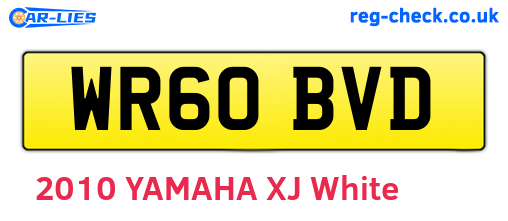 WR60BVD are the vehicle registration plates.