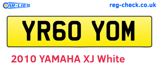 YR60YOM are the vehicle registration plates.
