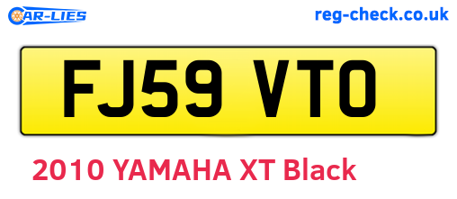 FJ59VTO are the vehicle registration plates.