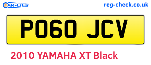PO60JCV are the vehicle registration plates.