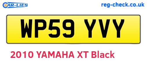 WP59YVY are the vehicle registration plates.