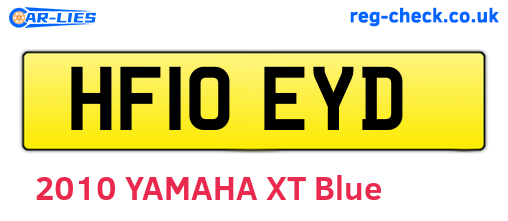HF10EYD are the vehicle registration plates.