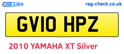 GV10HPZ are the vehicle registration plates.