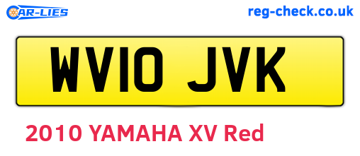 WV10JVK are the vehicle registration plates.