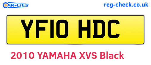 YF10HDC are the vehicle registration plates.