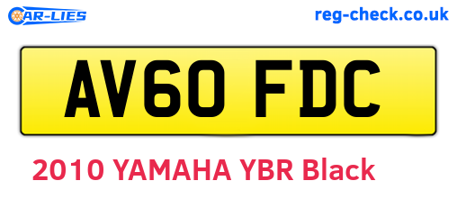 AV60FDC are the vehicle registration plates.