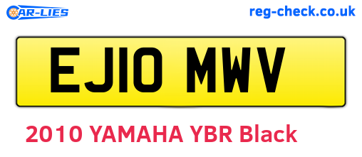 EJ10MWV are the vehicle registration plates.