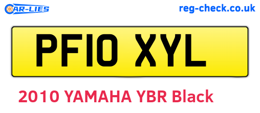 PF10XYL are the vehicle registration plates.