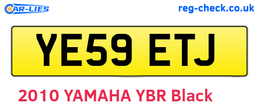 YE59ETJ are the vehicle registration plates.