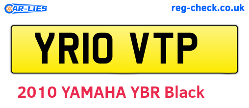 YR10VTP are the vehicle registration plates.
