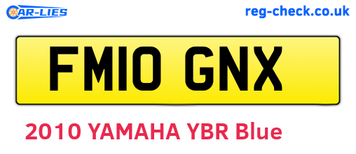 FM10GNX are the vehicle registration plates.