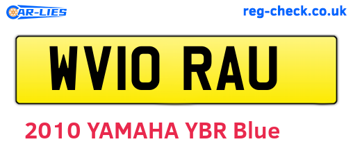 WV10RAU are the vehicle registration plates.