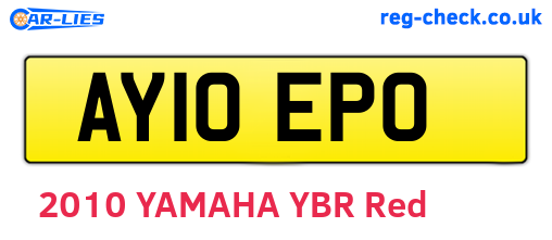 AY10EPO are the vehicle registration plates.