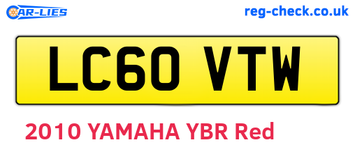 LC60VTW are the vehicle registration plates.
