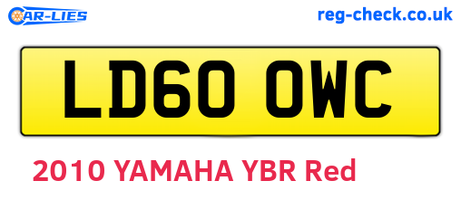 LD60OWC are the vehicle registration plates.