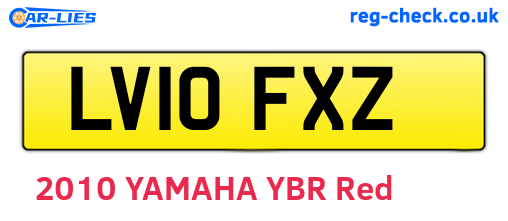 LV10FXZ are the vehicle registration plates.