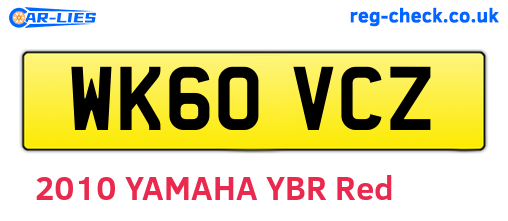 WK60VCZ are the vehicle registration plates.