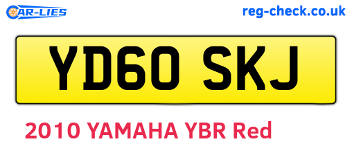 YD60SKJ are the vehicle registration plates.