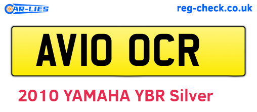 AV10OCR are the vehicle registration plates.